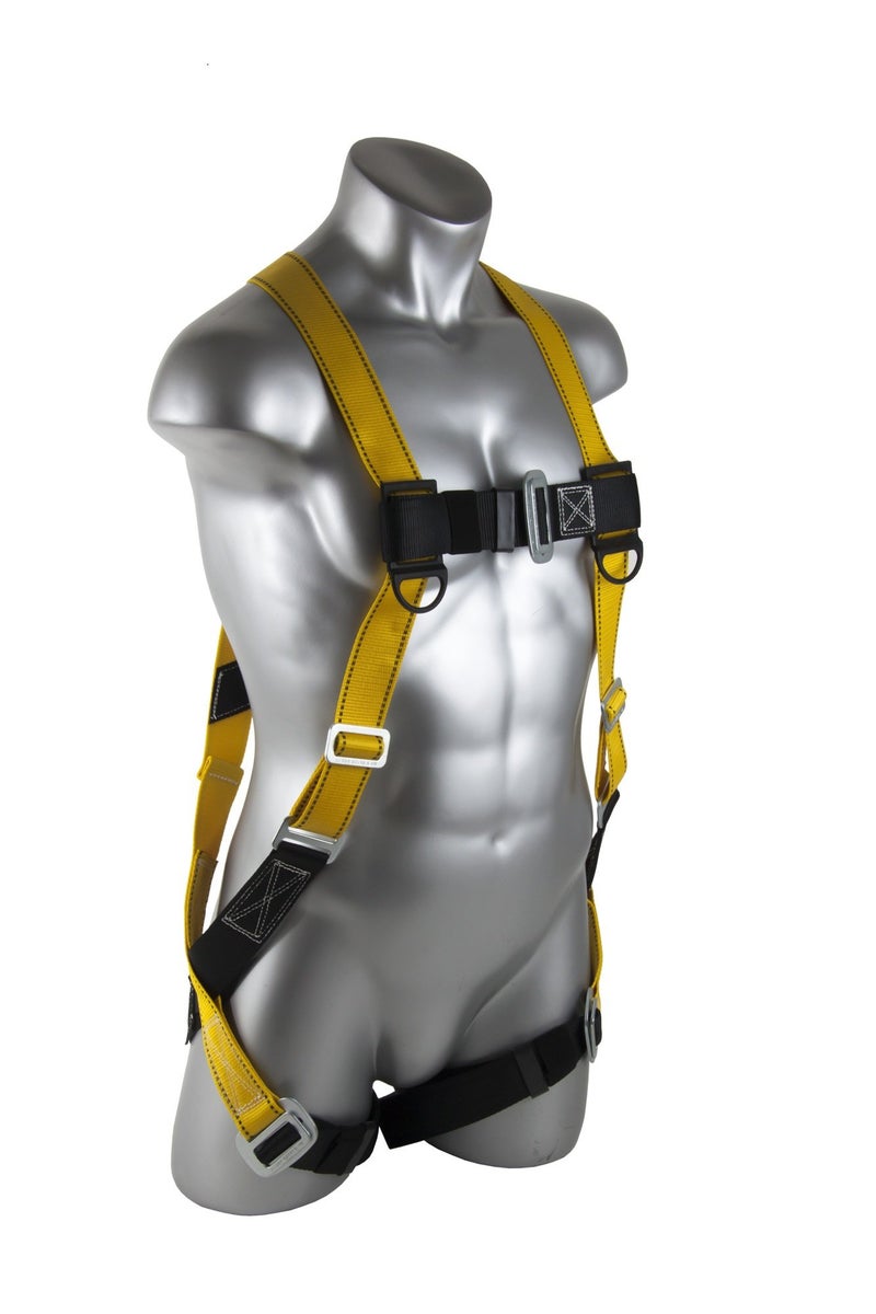 Guardian 01700 Economy Harness â€“ Full Body Fall Protection with Pass-Through Chest & Leg Buckles | Lightweight Adjustable Design | OSHA and ANSI Compliant
